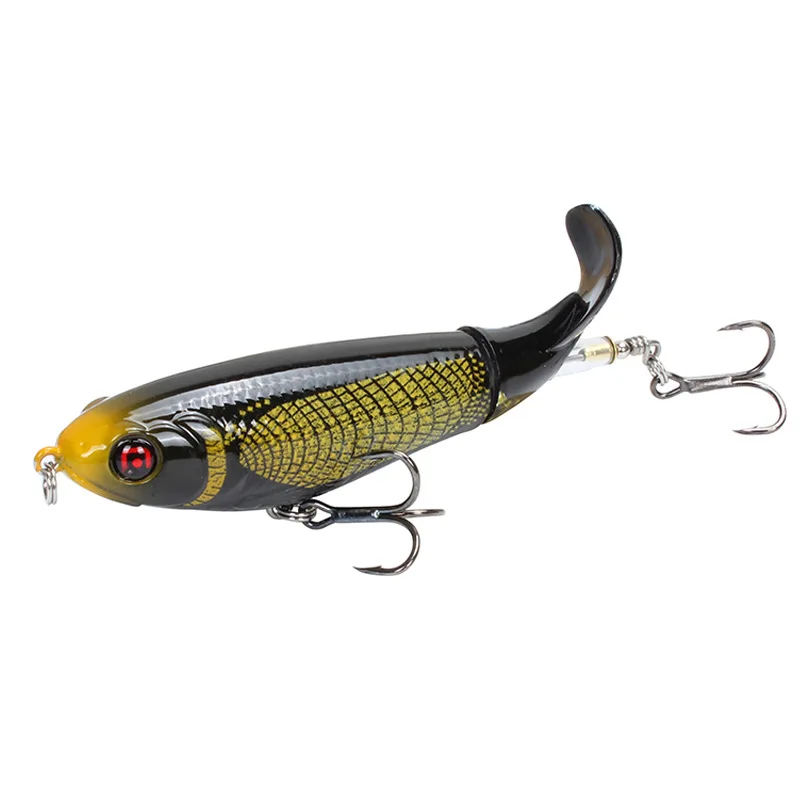 

1pc 17g 10.5cm Floating Pencil Fishing Lure Propeller Tractor Hard Bait Artificial Wobblers Plastic Fishing Tackle 6# Hook