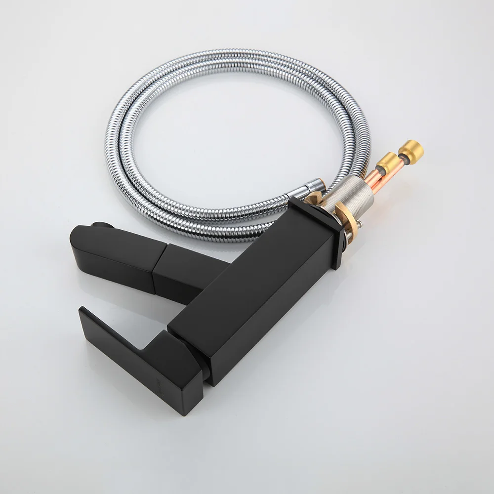 Desrin Заводской магазин современный квадратный черный латунный кран для ванной