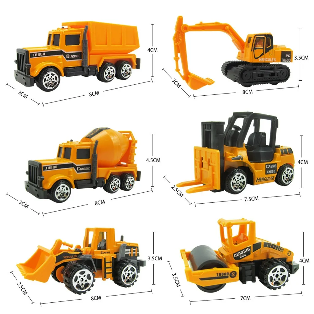 Модель трактора игрушечного автомобиля 24 шт. 1:64 разборка инженерный автомобиль