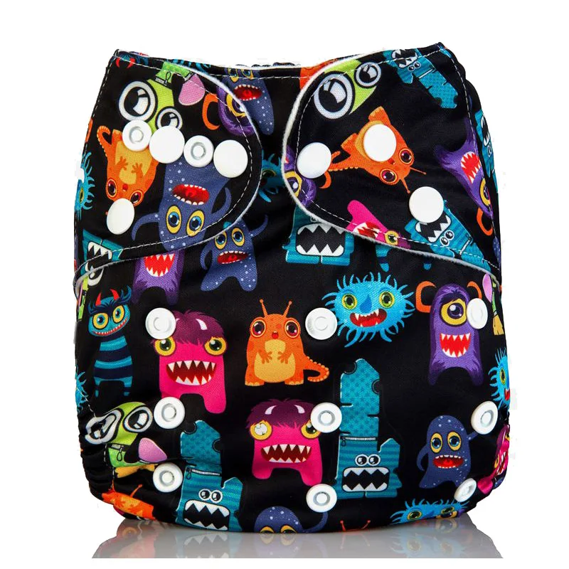 Многоразовые тканевые подгузники для малышей 2020 регулируемые с принтом