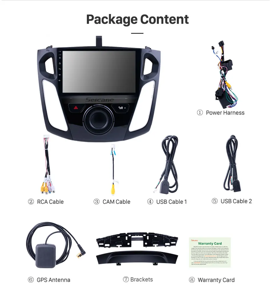 Seicane Android 8,1 2Din " стерео для 2011 2012 2013 Ford Focus головное устройство gps плеер SWC камера заднего вида TPMS DVR