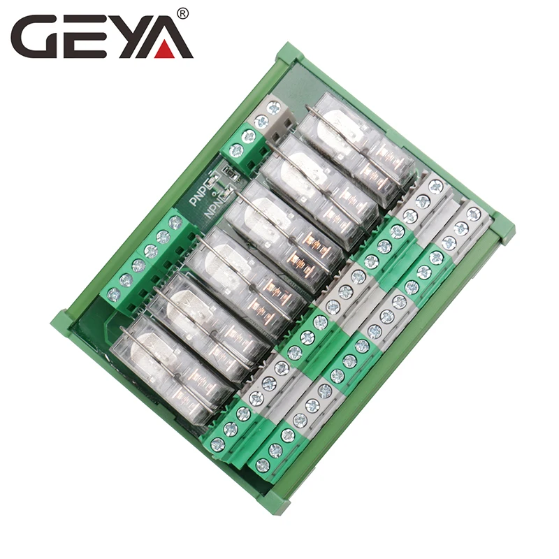GEYA 2NG2R 6 канальный релейная плата электронные DPDT PLC 12V 24V AC DC релейных платов 2NO