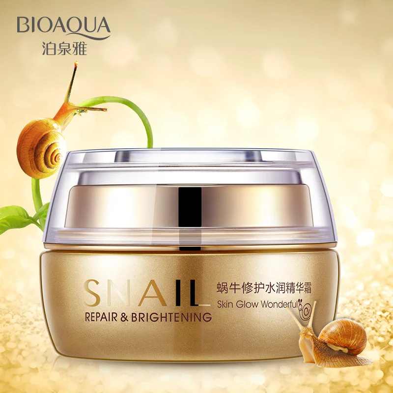 

Bioaqua Snail Glow Repair Day Creams Moisturizing Face Cream Hydrating Anti Aging Whitening Brighten Smooth Skin Care Ointment