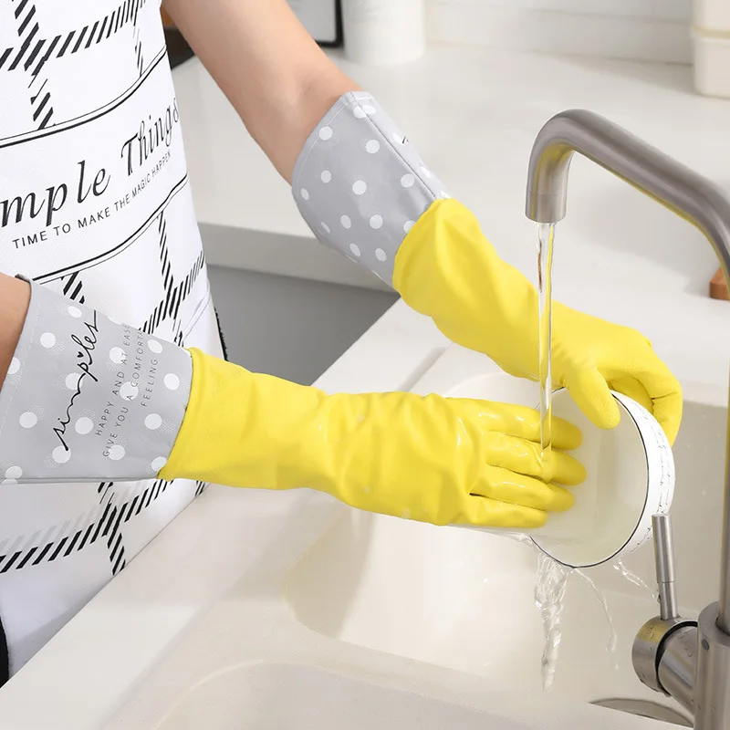 

Glove Kitchen Dishwasher Gloves Latex Gloves Waterproof Rubber Latex Gloves Durable Laundry Rubber Gloves Household Cleaning