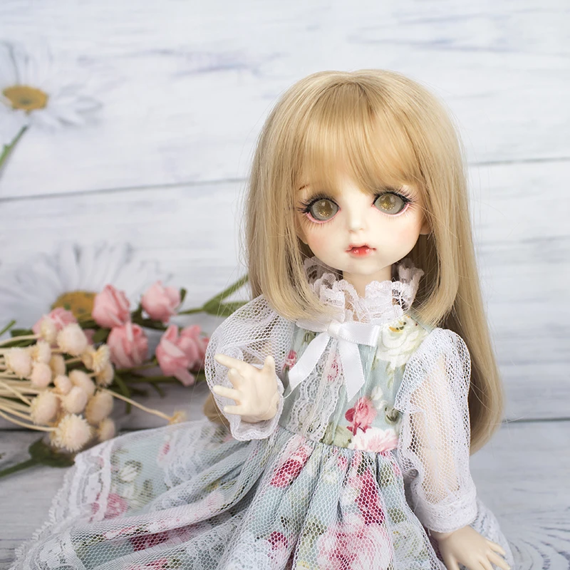 1/6 парик для куклы bjd из мягкого волокна вьющиеся золотые волосы аксессуары кукол