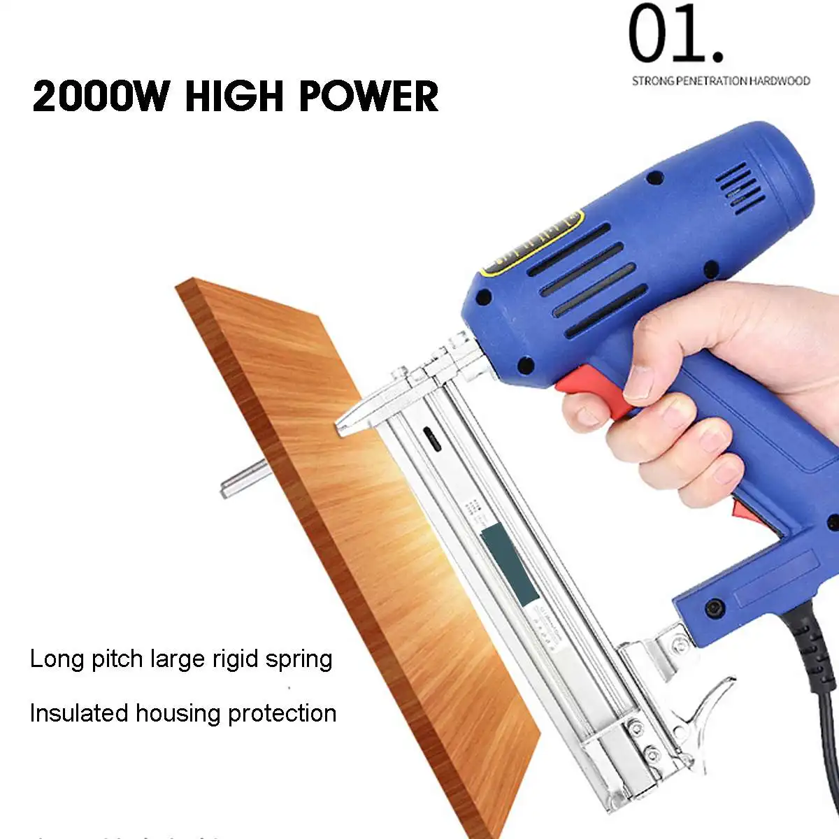 Электрический прямой гвоздь Drillpro Gu 2000 Вт 220 В сверхмощный деревообрабатывающий