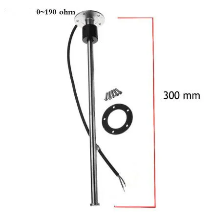 1 шт. нержавеющая сталь 5 отверстий датчики уровня топлива 0-190ohm 240-33ohm 200 250 300 350 450 мм датчики уровня воды для автомобиля лодки датчик - Цвет: 0-190ohm 300mm