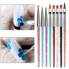 Набор кистей для маникюра и дизайна ногтей, ручки для рисования и нанесения полосок сделай сам, для профессионального и домашнего использования