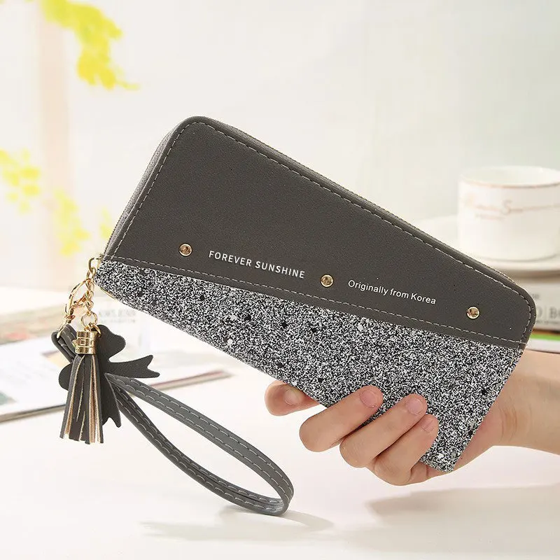 

New Pu Leather Women's Wallet Long Purse for Woman 2021 Luxury Designer Clutch Bag Female Soild Wallets Coin Purse Card Holder