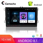 Автомагнитола Camecho, 2 din, Android 8,1, 9 дюймов, мультимедийный плеер, автомобильное радио для VolkswagenVW PassatPOLOGOLFSkodaSeatLeon, радио