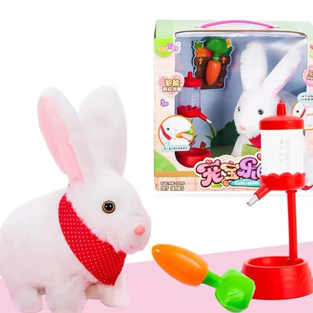 Плюшевый Поющий прыжок кролик имитация мягкие игрушки Робот электрическая