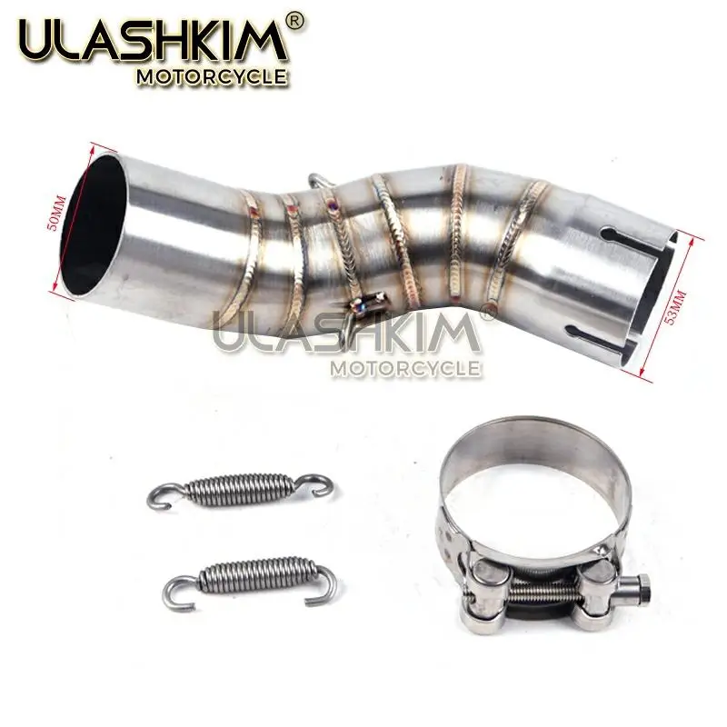 Free Shipping motorcycle Exhaust Middle pipe Muffler full System Pipe Tube Slip On For Kawasaki Z900 Z 900 2017 2018 Q | Автомобили и