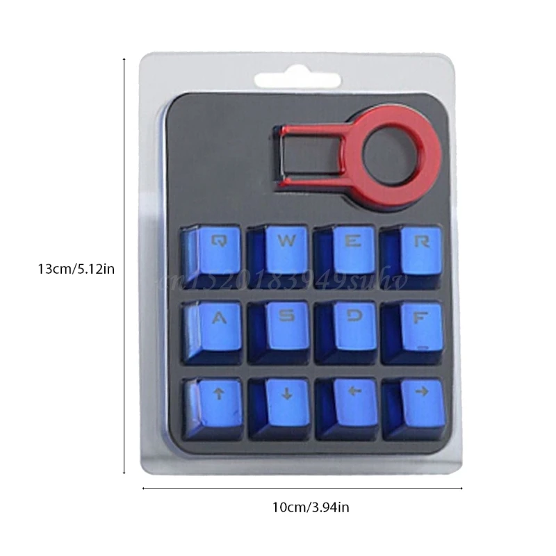 

12-Key Pbt Keycaps Gold-Plated Metal Personality Light Transmission Gaming Mechanical Keyboard Keycaps Universal Purpose Q81E