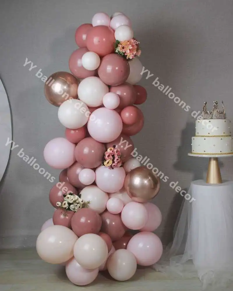 

Globals Retro Pink DIY Balloons Garland Arch Kit Pastel Macaron Baby Pink Rose Gold Wedding Anniversary Birthday Party Decor