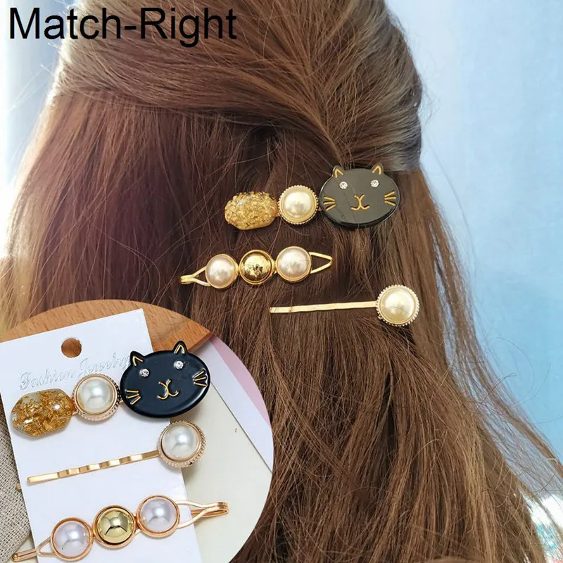 Match Right украшения для волос 3 шт./компл. жемчужная заколка волос/палочка/заколка