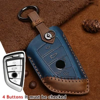 hot leather car key cover case shell fob for bmw x1 x3 x5 x6 1 2 5 7 f15 f16 e53 e70 e39 f10 f30 g30 car styling
