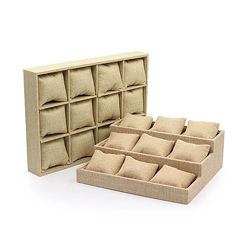 Lowest Price Linen Display Jewelry Tray Decorative Watch Jewellery with Pillow Cushion | Украшения и аксессуары