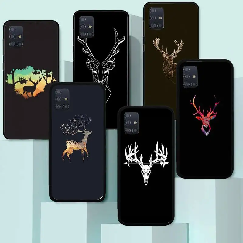 

Minimalist animal deer Phone Case for Samsung A71 A80 A91 A01 A02 A11 A12 21 31 32 20E S 32 M10 20 30 31 31S 21 5G cover