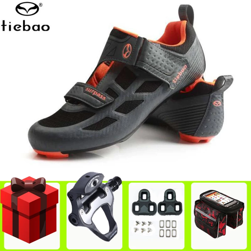 

Tiebao Men Road Cycling Shoes UTriathlon Professional Breathable Bike Bicycle Self Lock Shoes Racing Athletic Sneakers