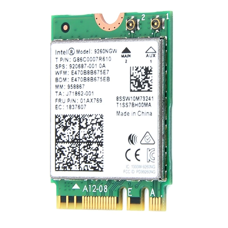 Двухдиапазонный беспроводной AC 9260 для Intel 9260NGW NGFF 802.11Ac 1730 Мбит/с 1 73 Гбит/с Wi Fi +