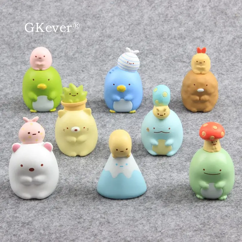 8 шт./компл. аниме Sumikko Gurashi плюшевый медведь ПВХ фигурки героев коллекционные