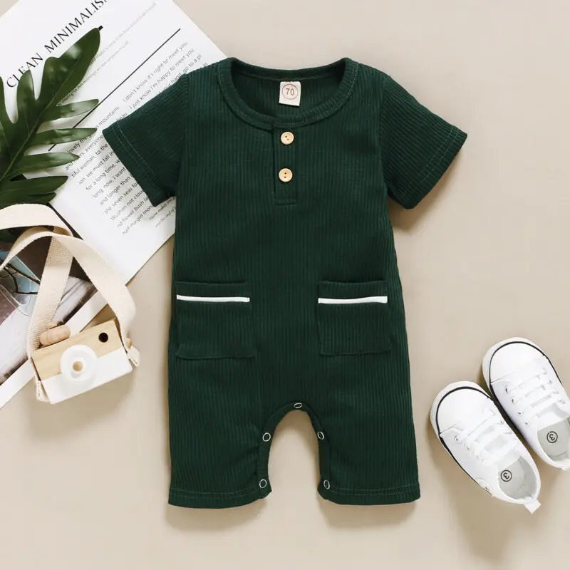 Детская летняя одежда 2020 Детский комбинезон с короткими рукавами для