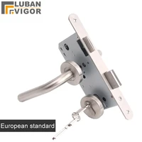 true quality304 stainless steel split handle lockdoor hardwarefor fire door indoor door fire channel dooreuropean standard