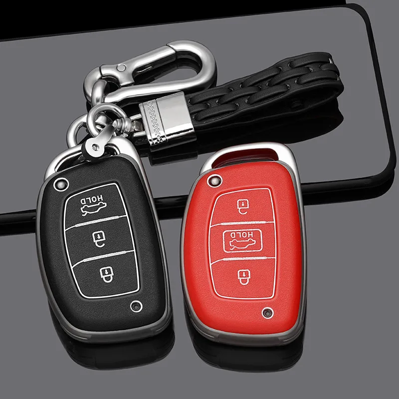 

Car Key Fob Cover Case Set Keychain For Hyundai Tucson Creta ix25 i10 i30 i20 Verna Mistra Elantra 2015-2018 Accessories