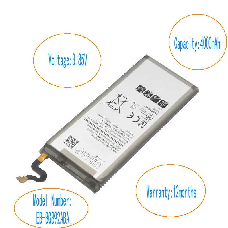 Фото ISkyamS 2x4000 мА/ч EB-BG892ABA запасная батарея для Samsung Galaxy S8 активный SM-G8920 G892F G892A G892L G892 G892V ISkyamS 2x4000 мА/ч EB-BG892ABA запасная батарея для Samsung Galaxy S8 активный SM-G8920 G892F G892A G892L G892 G892V