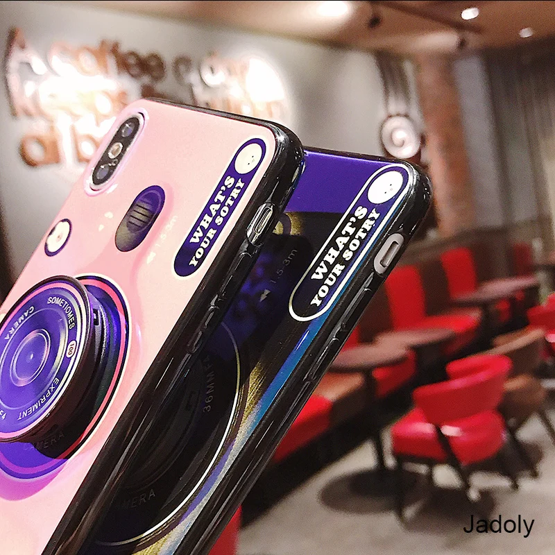 Camera Case For Xiaomi Redmi 7 7A K20 S2 Y2 Mi 9T Pro Play Case Redmi 7 7A K20 S2 Y2 Mi 9T Pro Play Cover With Phone Holder