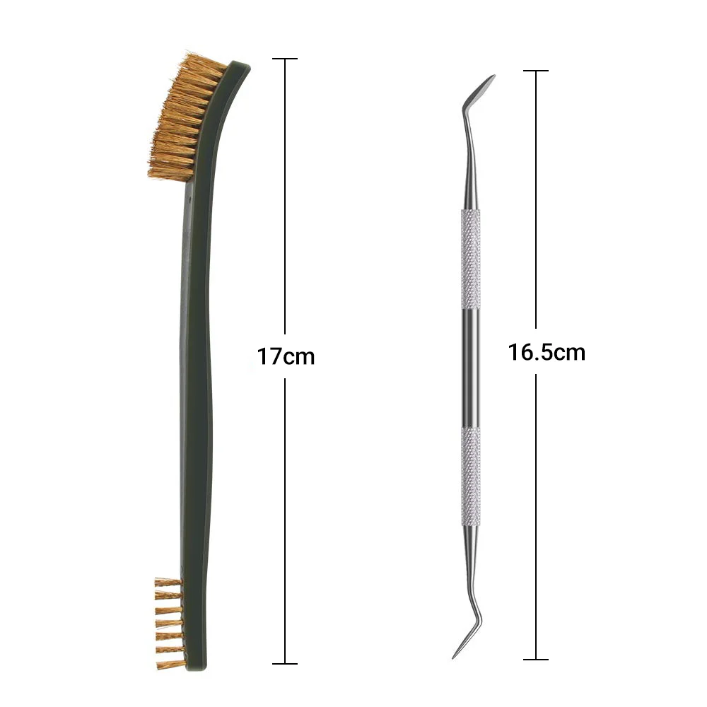 Набор для чистки пистолета 9 шт./компл. 3 латунных стальных нейлоновых щетки + 6