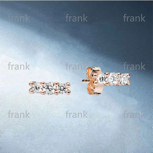 

280725CZ Rose Sparkling Elegance Earring Studs