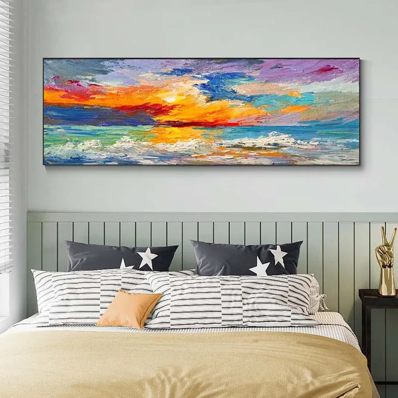 

Abstract Oil Paintings Print On Canvas Modern Seascape Canvas Art Prints Posters And Prints Wall Art Pictures For Bed Room Decor