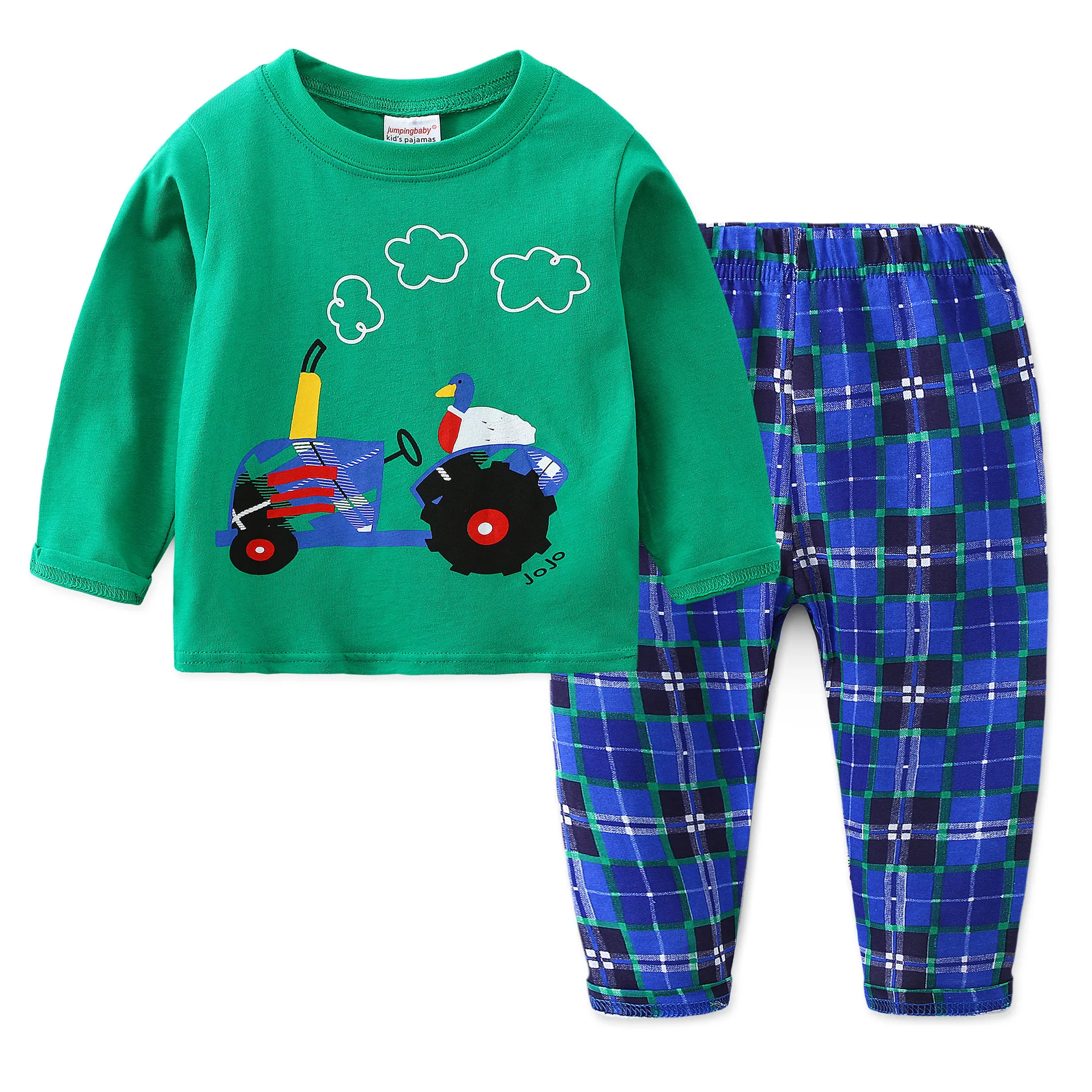 

Spring Autumn Long Sleeve Children Cotton Suit Pyjama Boys Pijama Kid Tractor And Duck Cartoon 2-7y