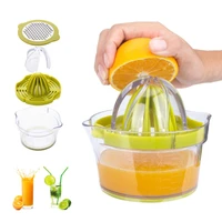 multifunctional manual juicer 4 in 1 lemon squeezer orange citrus juicer with in measuring cup vegetable fruit hand juicer