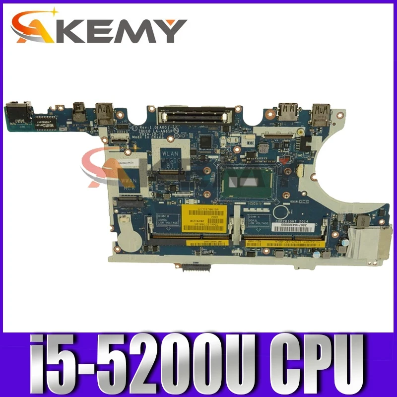 

Original Laptop motherboard For DELL Latitude E7450 i5-5200U Mainboard CN-0TFVF9 0TFVF9 LA-A961P SR23Y