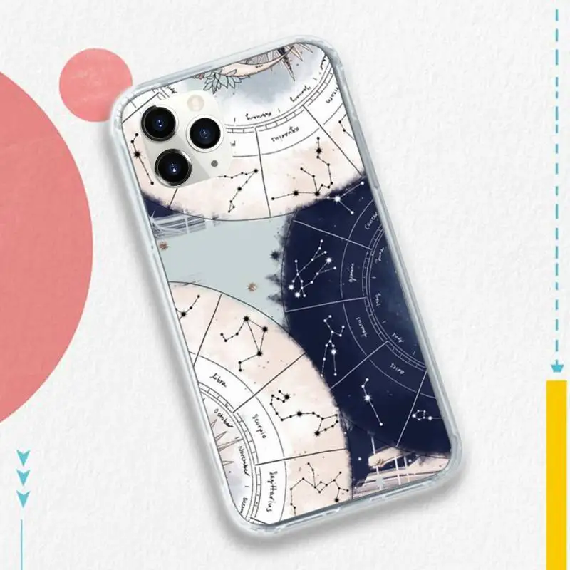 

World Map Compass Star constellation Phone Case for iPhone 11 12 mini pro XS MAX 8 7 6 6S Plus X 5S SE 2020 XR