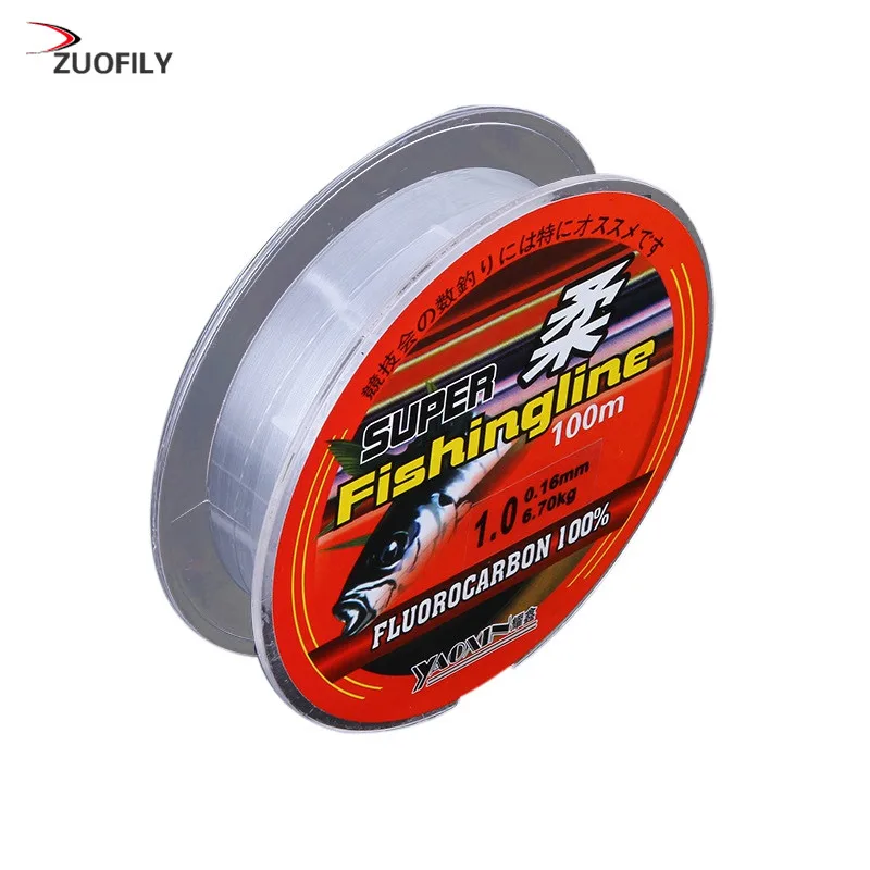 100 м лески 100% непрозрачного нейлон фторопластовая рыболовная леска прочный