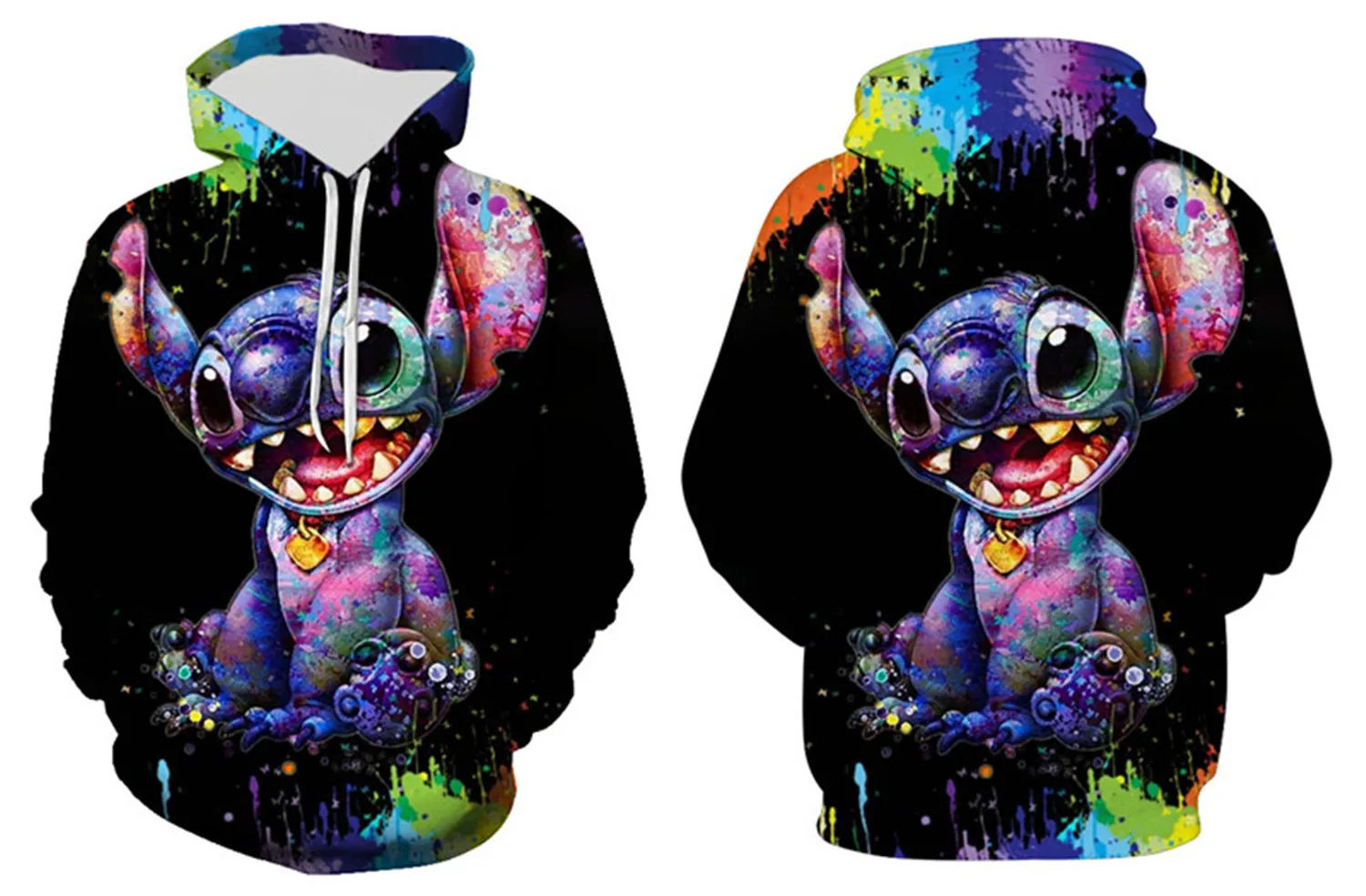 

Men Women Children Stitch Hoodies 3D Printed Fashion Sweatshirts Boy Girl Kids Pullover Long Sleeve Streetwear Casual Coat