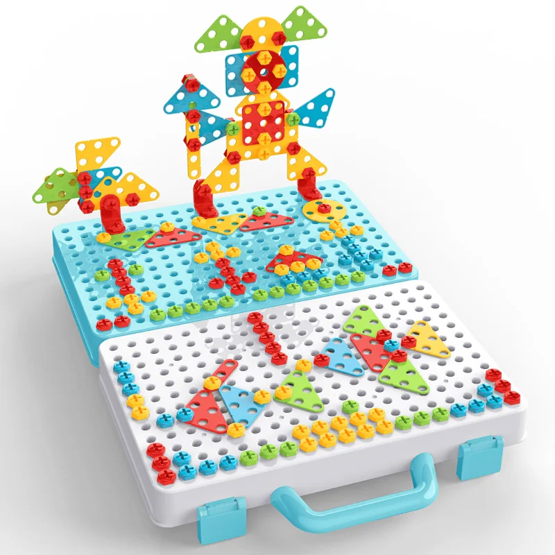 Детский игрушечный инструмент для ролевых игр игрушки пазлы с винтовыми гайками