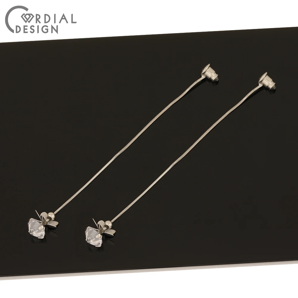 

Cordial Design 20Pcs 9*85MM Earrings Accessories/CZ Earring Back/Genuine Platinum Plating/Hand Made/Jewelry Findings & Component