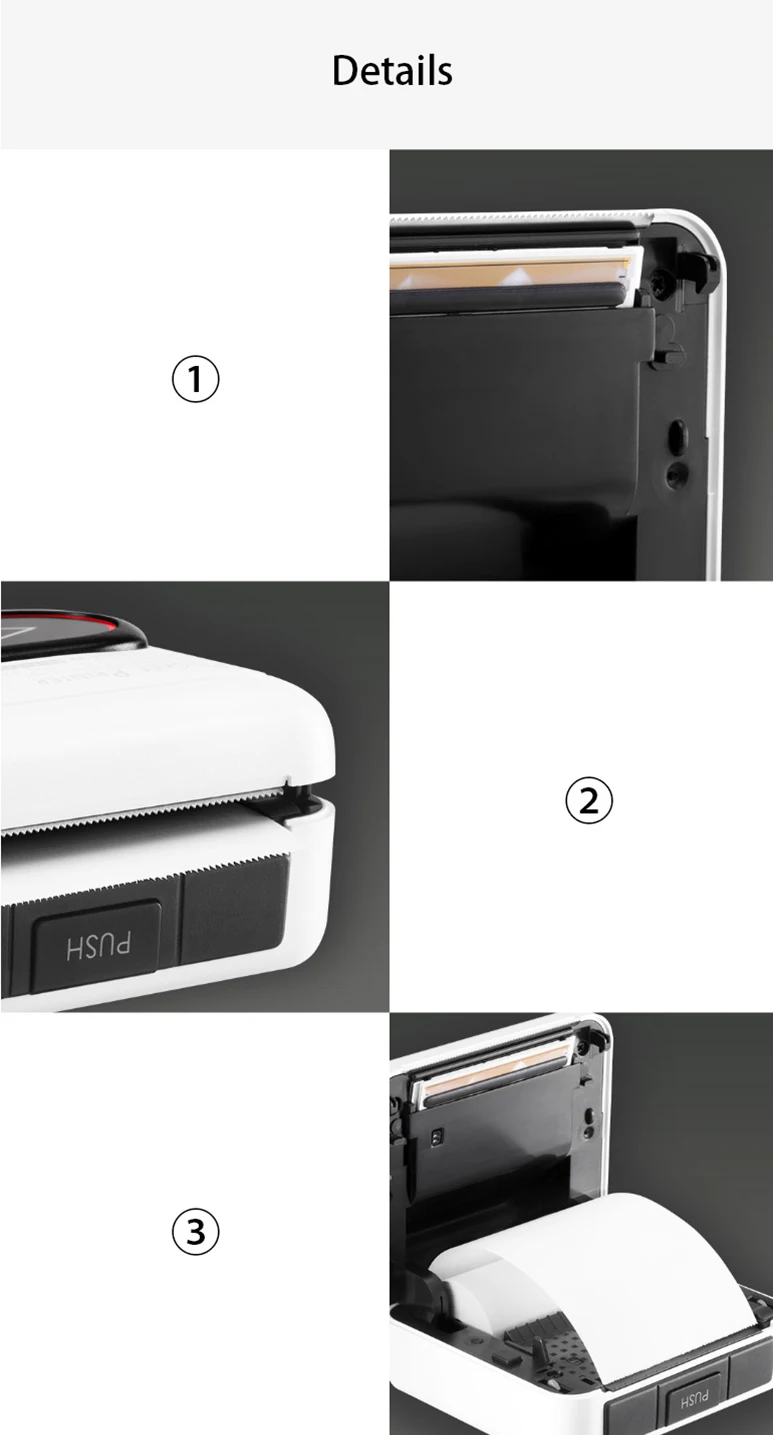 Xiaomi Mijia Youdao G4 карманный портативный принтер термопринтер Bluetooth HD 306 точек/дюйм мини беспроводной термальный фотопринтер