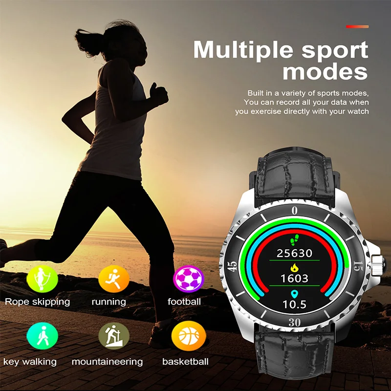 Caridite новый тренд Высокое качество Мужские Бизнес Смарт-часы температура тела