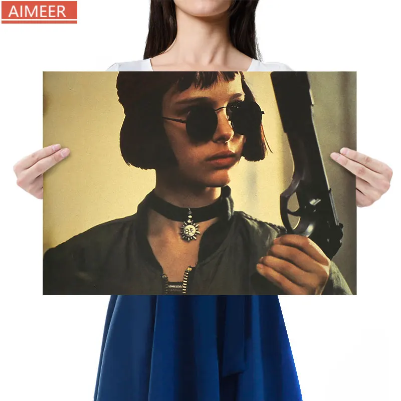 

This killer is not too cold Classic movie poster advertisement Retro girl with sunglasses girl retro kraft paper posters