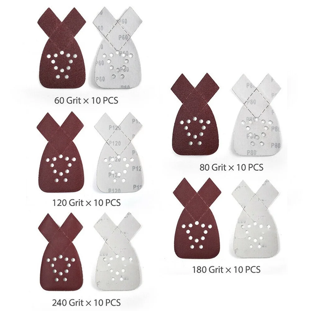 

50pcs Sanding Sheets DCMS20C BDEMS600 Aluminum Oxide 60/80/120/150/220 Grit