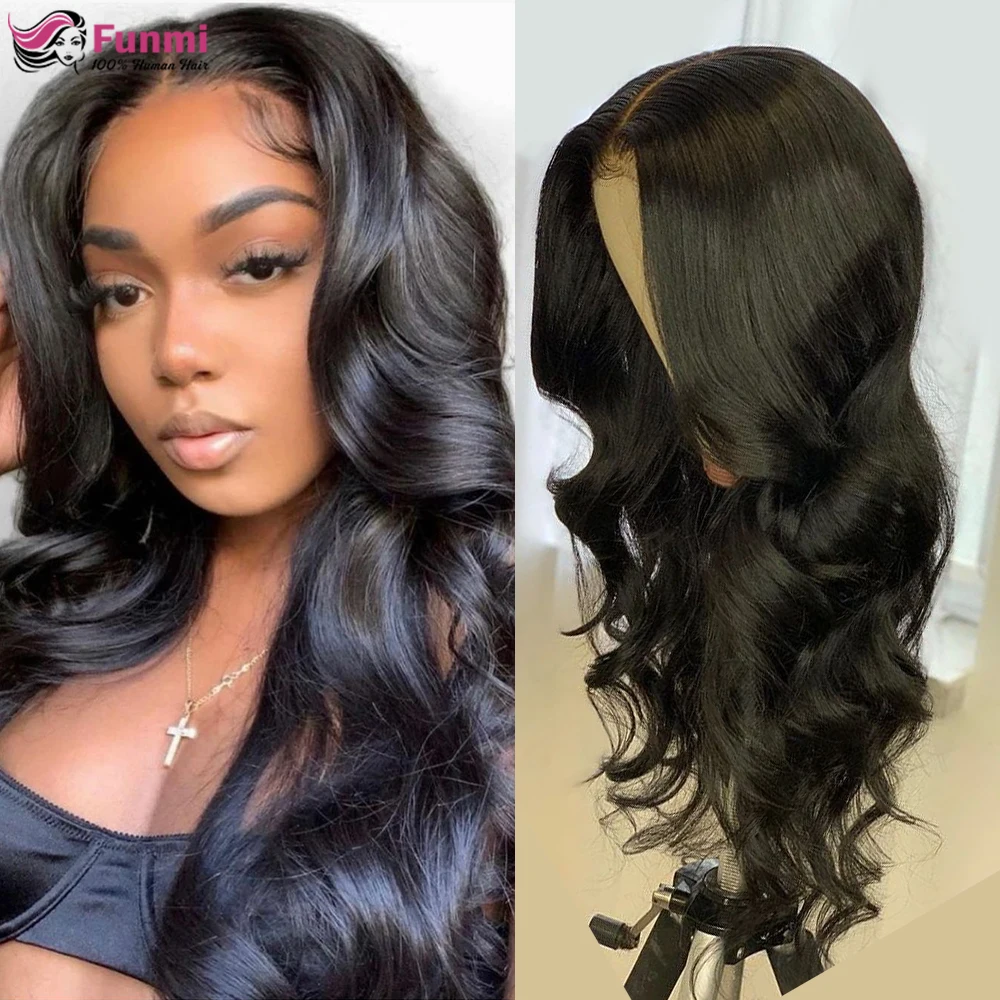 13x4 HD Transparent Lace Frontal Human Hair Wigs PrePlucked 13x6 180% Brazilian Body Wave Lace Frontal Wig With Baby Remy Hair