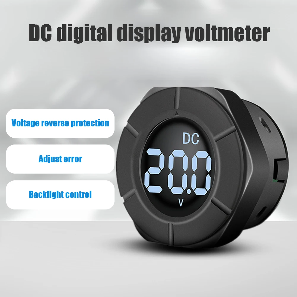 

Car Voltmeter Digital Voltage Gauge Tester DC 0-300V PZEM-019V Round Panel LCD Display For Electric Vehicle Voltmeter Tester