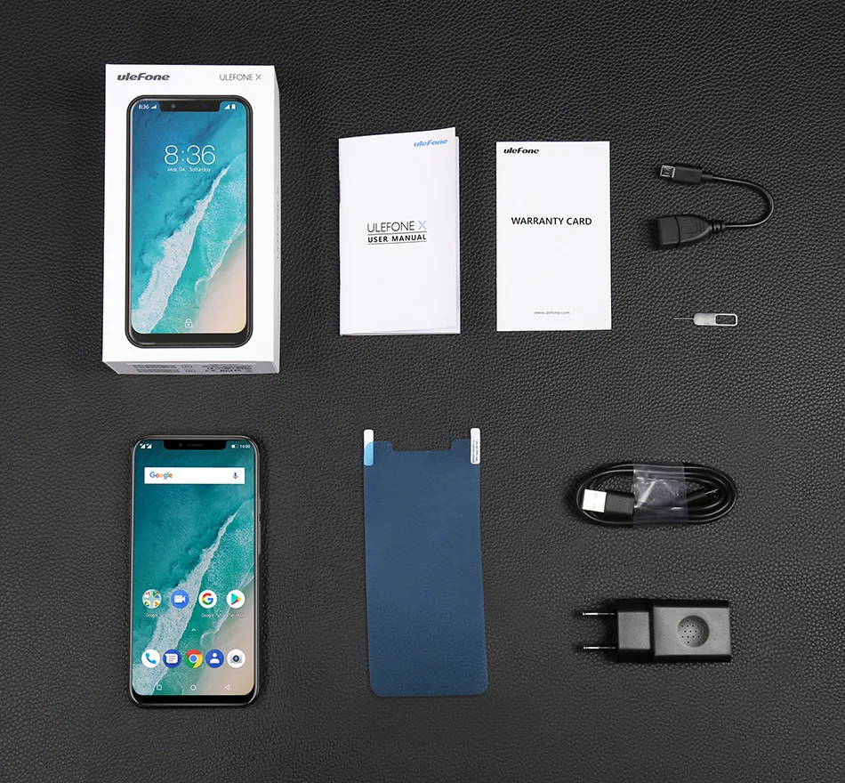 Смартфон Ulefone X Android 8 1 5 85 "HD + MT6763 Octa Core 4 Гб 64 Face ID 16 МП Двойная Задняя камера