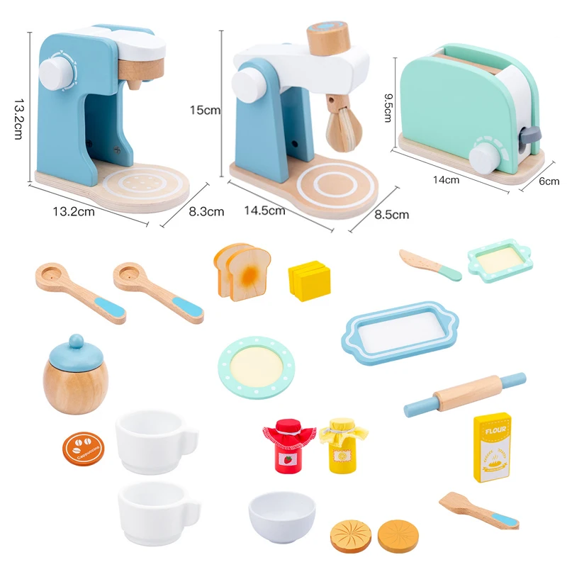 Новая игрушка для ролевых игр деревянные аксессуары кухни кофе имитация