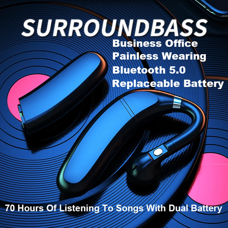 

Наушники-вкладыши с микрофоном, беспроводные деловые наушники с поддержкой Bluetooth, для автомобильной конференции, Huawei, Xiaomi